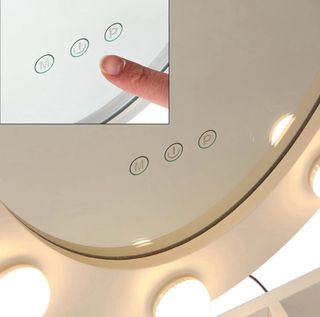 Tocador Blanco con Espejo y Luces LED