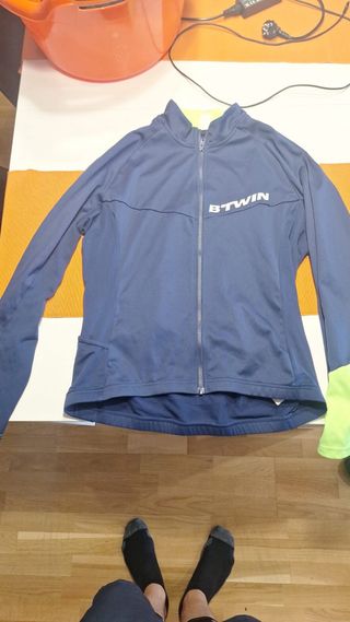 Camisa ciclismo Btwin azul