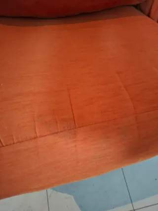 Sofá butaca naranja tela