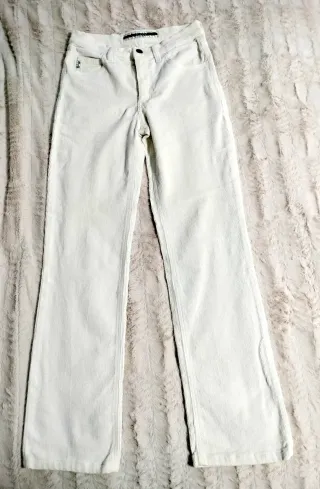 Pantalón pana fina Guess mujer blanco