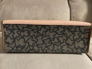 Bolso shopper grande TOUS Amaya Kaos negro y rosa