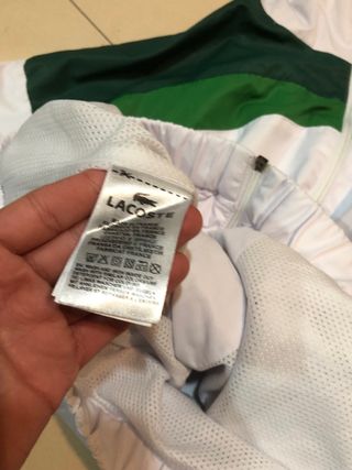 Conjunto Lacoste verde y blanco