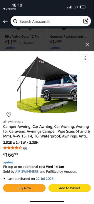 Toldo para furgoneta