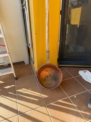 Cazo de cobre antiguo