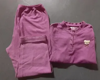 Pijama mujer morado con osito