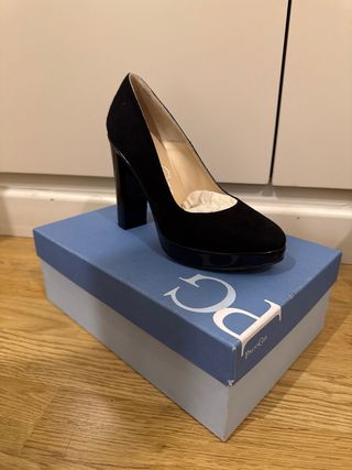 Tacones Paco Gil Ante Negro. Talla 38