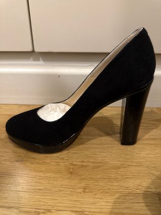 Tacones Paco Gil Ante Negro. Talla 38