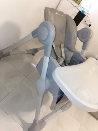 Trona bebé plegable gris