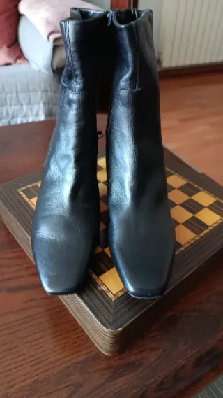 Botines negros mujer tacón cuadrado