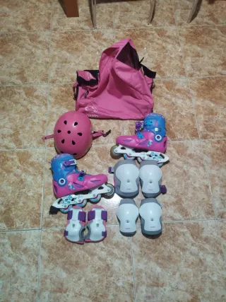 Conjunto Patinaje Niña Oxelo Talla 34-36