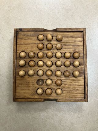 Juego solitario madera con bolas