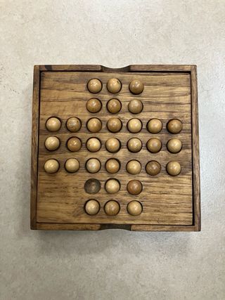 Juego solitario madera con bolas