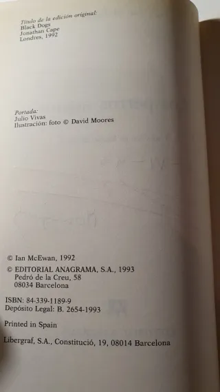 Los perros negros. Ian Mcewan