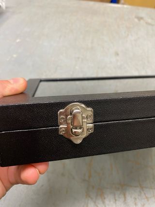 Bandeja Joias Veludo Preto 12 Divisórias