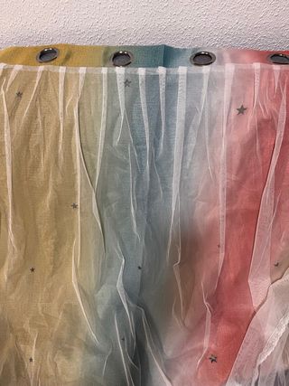 Cortinas habitación arcoíris con estrellitas