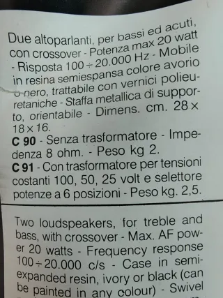 Altoparlante Paso Nero