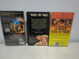 Lote 3 Películas VHS (Clint Eastwood, Sean Connery