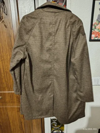 Abrigo de paño Caballero XXL Marrón Nuevo sin estr