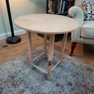 Tavolo consolle rotondo in legno