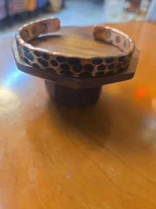 Pulsera Cobre Puro Diseño Geométrico