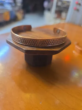 Pulsera Cobre Puro Diseño Geométrico