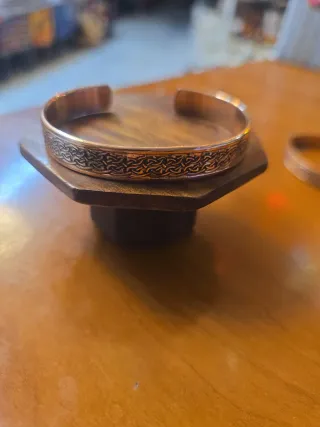 Pulsera Cobre Puro Diseño Geométrico