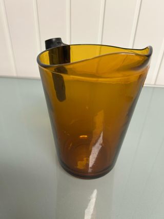 Jarro Vidro Vintage Âmbar c/ Pega Preta