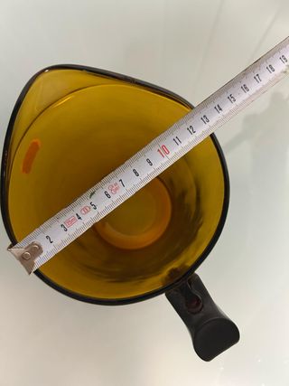 Jarro Vidro Vintage Âmbar c/ Pega Preta