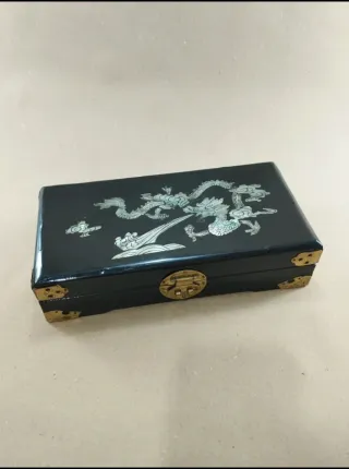 Joyero chino dragón Vintage Nacar Madera