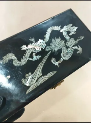 Joyero chino dragón Vintage Nacar Madera
