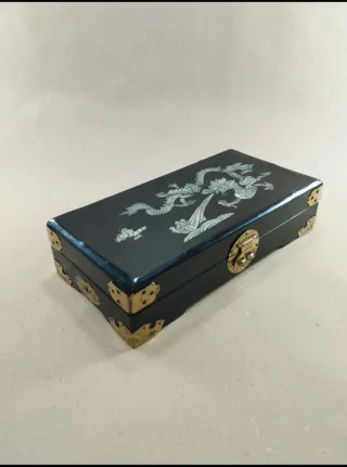 Joyero chino dragón Vintage Nacar Madera