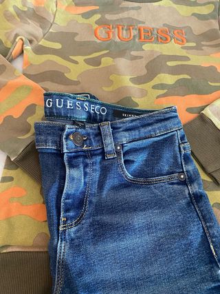 Conjunto Vaquero y Sudadera Guess Niño Talla 6