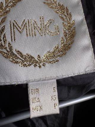 Plumífero largo negro acolchado