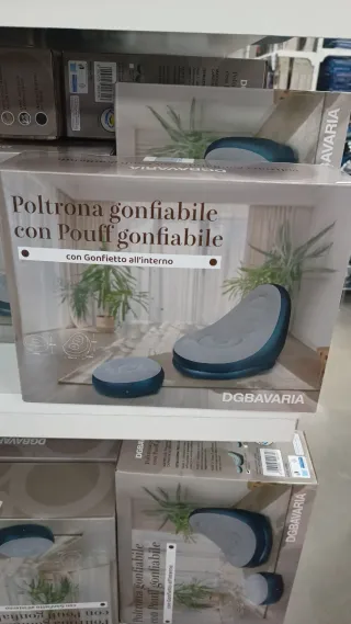 Poltrona gonfiabile con pouf DGBAVARIA