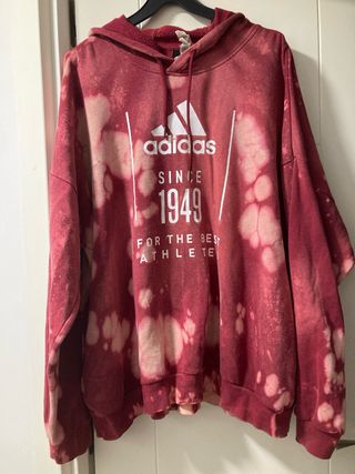 Sudadera Adidas Tye-Dye Roja Talla xxlarg.