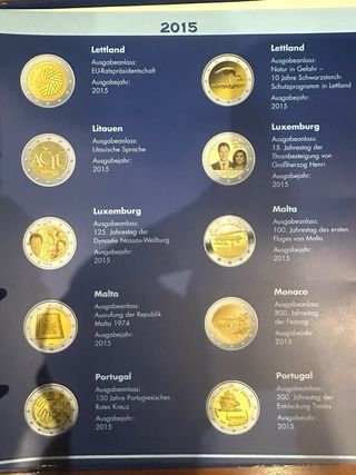 Álbum de monedas 2€ Leuchtturm preimpreso