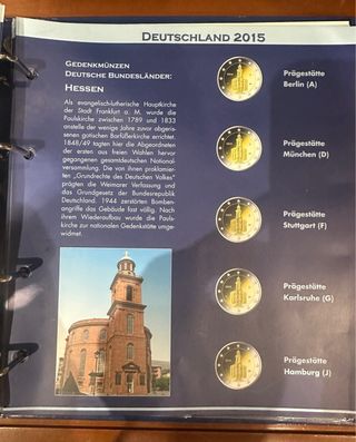 Álbum de monedas 2€ Leuchtturm preimpreso