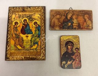 Set 3 Quadretti Icone Religiose