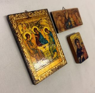 Set 3 Quadretti Icone Religiose