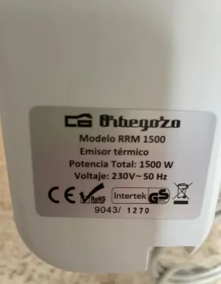 Radiador Orbegozo Blanco