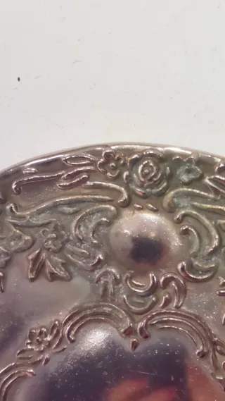 Antiguo espejo mano Samuel Levi Plata Art Nouveau