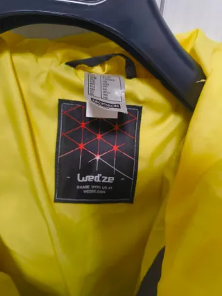 Giubbotto Quechua uomo grigio/giallo xs