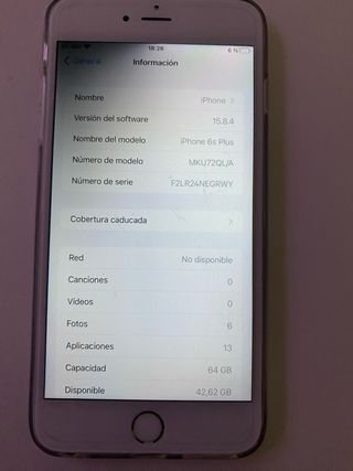 iPhone 6 Plus Plata/Blanco