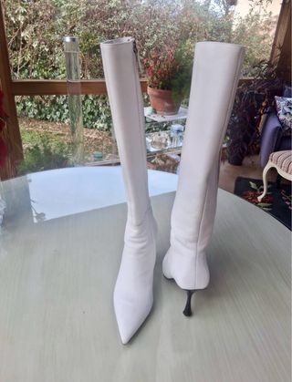 Botas altas tacón Miss Sixty blancas