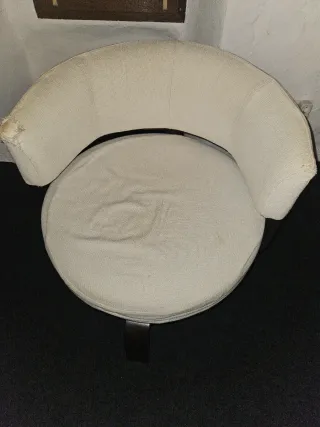 Sillónes Giratorios Ikea Beige Tela Madera