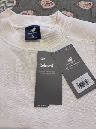Sudadera New Balance Mujer Blanca Talla L