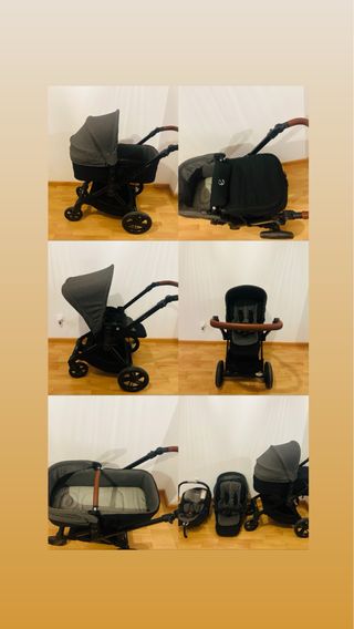 Carrito de bebé 3 piezas