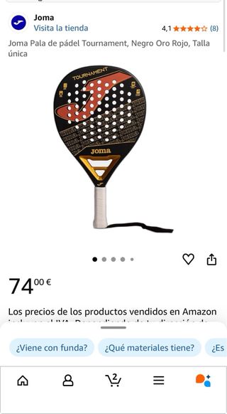 2 Palas de Pádel Joma Tournament Nuevas