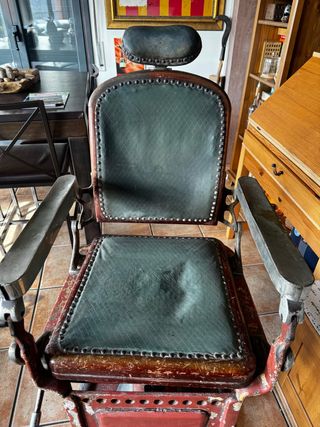 Antigüedad industrial Sillón barbería Fontordera
