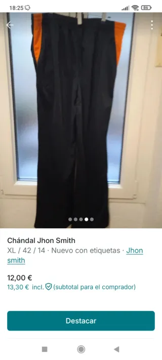 Chándal Hombre John Smith Azul y Naranja